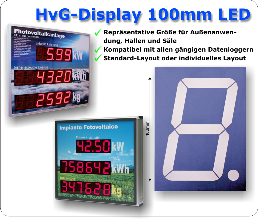 HvG Display 100mm LED, Anzeigetafel