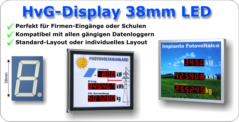 HvG Display 38mm LED, Anzeigetafel