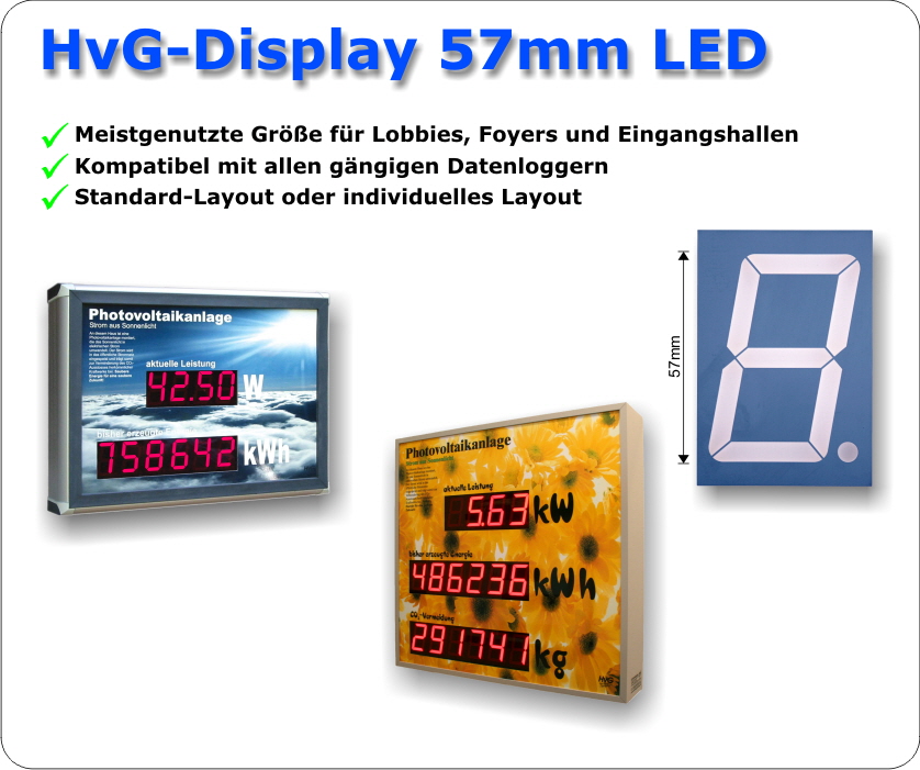 HvG Display 57mm LED, Anzeigetafel